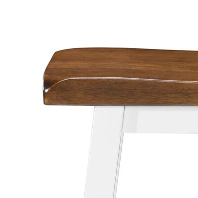 vidaXL 3 részes tömör fa bárasztal és szék szett