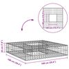 vidaXL Gabion emelt &aacute;gy Ez&uuml;st 100 x 100 x 20 cm Horganyzott ac&eacute;l