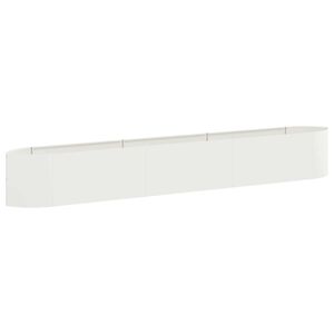 vidaXL Emelt kert &aacute;gy&aacute;s Feh&eacute;r 300 x 40 x 40 cm Ac&eacute;l