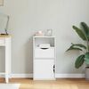 vidaXL ODDA tömörfa fenyőfa oldalsó szekrény fiókkal fehér 40x24x79 cm