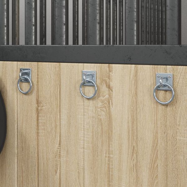 vidaXL 3 db ezüst acél csatlakozó gyűrű lemezzel