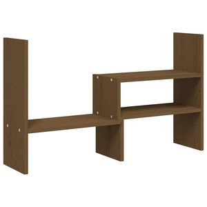 vidaXL m&eacute;zbarna t&ouml;m&ouml;r fenyőfa monitor&aacute;llv&aacute;ny (39-72) x 17 x 43 cm