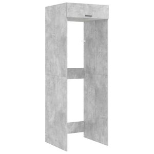 vidaXL Mos&oacute;g&eacute;p Szekr&eacute;ny t&aacute;rol&oacute;val Beton 67,5 x 68 x 200 cm Szerelt fa