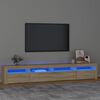 vidaXL sonoma t&ouml;lgy sz&iacute;nű TV-szekr&eacute;ny LED-l&aacute;mp&aacute;kkal 240x35x40 cm