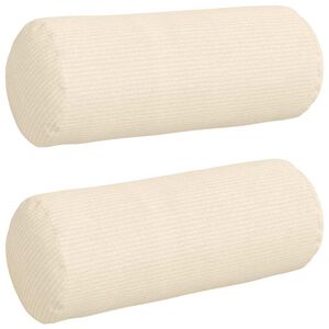 vidaXL Hengerp&aacute;rn&aacute;k 2 pcs Kr&eacute;m &Oslash; 15 x 40 cm B&aacute;rsonyos sz&ouml;vet