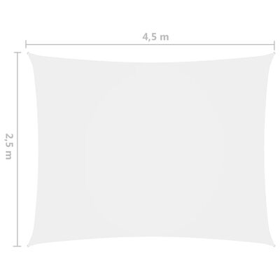 vidaXL fehér téglalap alakú oxford-szövet napvitorla 2,5 x 4,5 m
