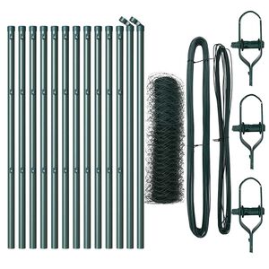 vidaXL Hatsz&ouml;gletű ker&iacute;t&eacute;s talajr&ouml;gz&iacute;tő 25 x 0,6 m PVC-bevonatos ac&eacute;l