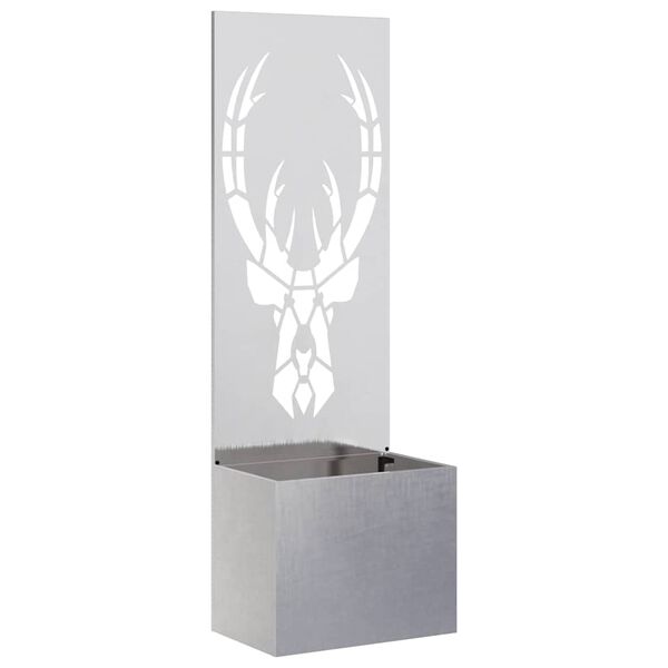 vidaXL Kertv&eacute;dő v&aacute;szon &Aacute;llatnyomat Ez&uuml;st 50 x 140 cm Rozsdamentes ac&eacute;l