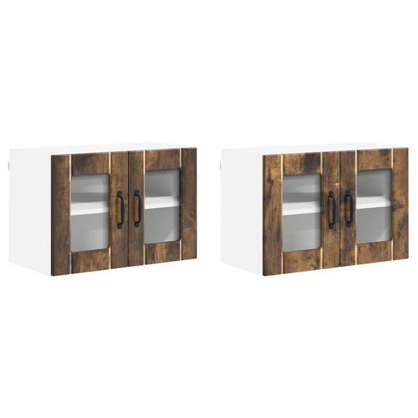 vidaXL Konyhaszekrény 2 pcs Füstölt tölgy 60 x 31 x 40 cm Faanyag