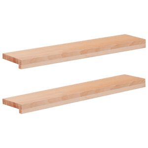 vidaXL Ablakp&aacute;rk&aacute;nyok 2 db Term&eacute;szetes 80x 15 x 2 cm T&ouml;m&ouml;r b&uuml;kkfa