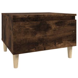 vidaXL f&uuml;st&ouml;s t&ouml;lgy sz&iacute;nű szerelt fa kisasztal 50 x 46 x 35 cm