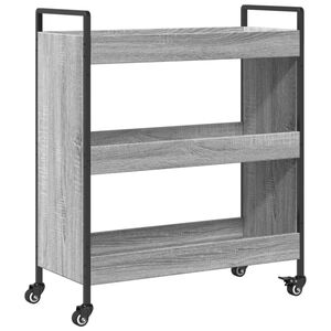 vidaXL sz&uuml;rke sonoma sz&iacute;nű szerelt fa zs&uacute;rkocsi 70 x 30 x 82 cm