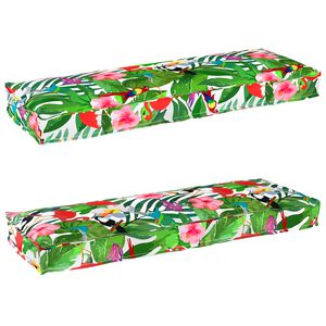 vidaXL Raklap párna készlet 2 pcs Trópusi dzsungel 120 x 40 x 8 cm