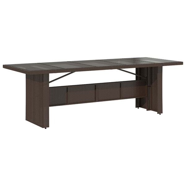 vidaXL 9 r&eacute;szes barna polyrattan kerti bisztr&oacute;garnit&uacute;ra p&aacute;rn&aacute;kkal