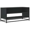 vidaXL fekete szerelt fa &eacute;s f&eacute;m TV-szekr&eacute;ny 91x40x46 cm