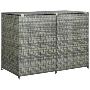 vidaXL antracit polyrattan dupla t&aacute;rol&oacute; gurul&oacute;s kuk&aacute;hoz 148x77x111 cm