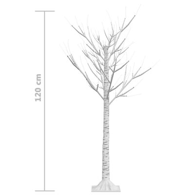 vidaXL 120 LED-es bel-/kültéri kék fűzfa karácsonyfa 1,2 m