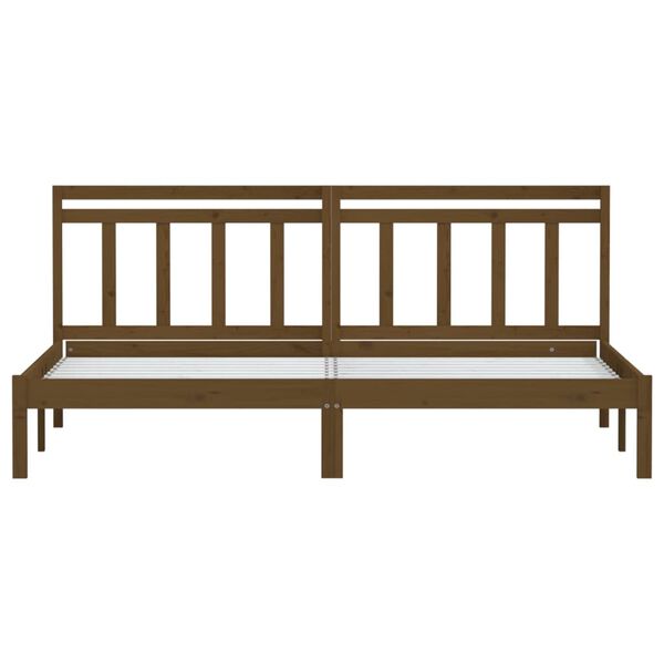 vidaXL m&eacute;zbarna t&ouml;m&ouml;r fenyőfa &aacute;gykeret 200 x 200 cm