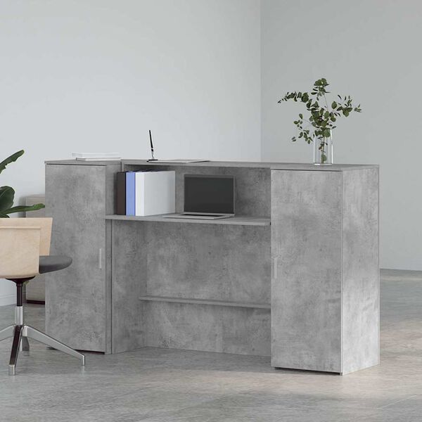 vidaXL recepciós pult betonszürke 180x50x103,5 cm szerelt fa