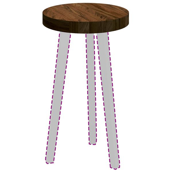 vidaXL Asztallap Vil&aacute;gos Barna &Oslash; 30 x 4 cm T&ouml;m&ouml;r T&ouml;lgyfa