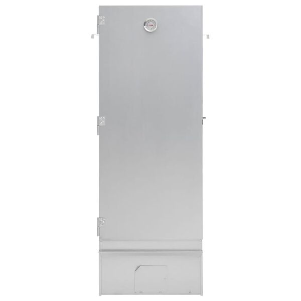 vidaXL horganyzott ac&eacute;l BBQ f&uuml;st&ouml;lőkemence hidegf&uuml;st-gener&aacute;torral