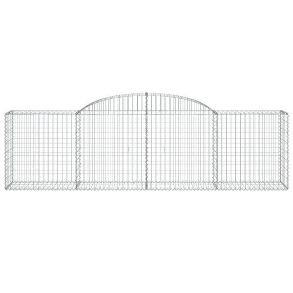 vidaXL 15 db íves horganyzott vas gabion kosár 300x50x80/100 cm