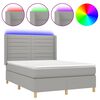 vidaXL vil&aacute;gossz&uuml;rke sz&ouml;vet rug&oacute;s &eacute;s LED-es &aacute;gy matraccal 140x190 cm