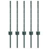 vidaXL Ker&iacute;t&eacute;soszlop 5 pcs Z&ouml;ld 100 cm Ac&eacute;l