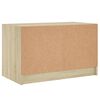 vidaXL sonoma t&ouml;lgy sz&iacute;nű TV-szekr&eacute;ny &uuml;vegajt&oacute;kkal 68x37x42 cm