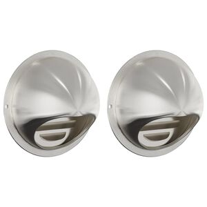 vidaXL Levegő szellőzőfed&eacute;l 2 db Ez&uuml;st 100 mm Rozsdamentes ac&eacute;l