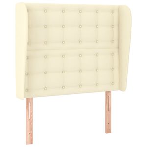 vidaXL kr&eacute;msz&iacute;nű műbőr fejt&aacute;mla sz&aacute;rnyakkal 93x23x118/128 cm