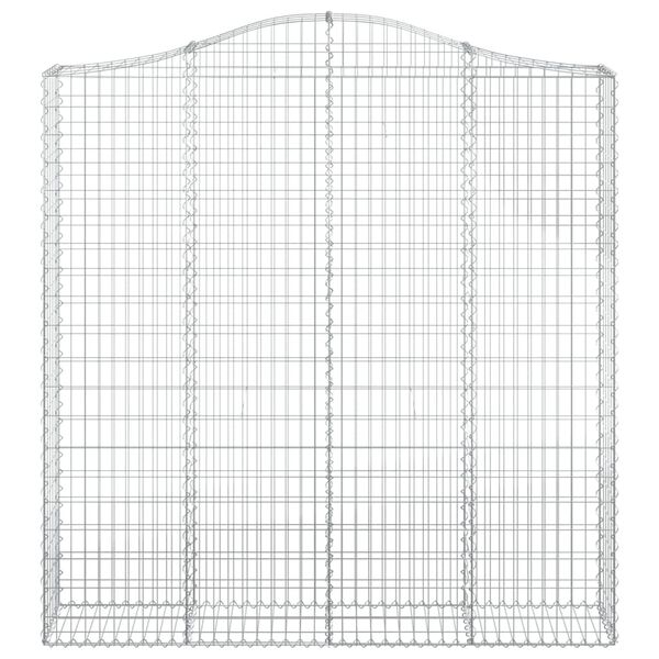 vidaXL 4 db &iacute;ves horganyzott vas gabion kos&aacute;r 200x30x200/220 cm