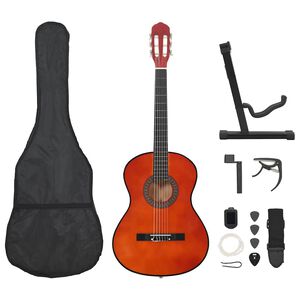 vidaXL 12 darabos klasszikus git&aacute;r kezdő szett 4/4 39"