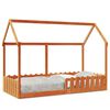 vidaXL viaszbarna t&ouml;m&ouml;r fenyőfa h&aacute;zik&oacute; gyerek&aacute;gykeret 90 x 200 cm