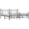vidaXL fekete f&eacute;m &aacute;gykeret fej- &eacute;s l&aacute;bt&aacute;ml&aacute;val 193 x 203 cm