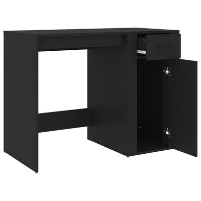 vidaXL fekete szerelt fa íróasztal 100 x 49 x 75 cm