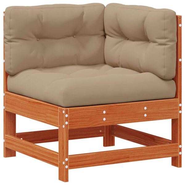 vidaXL Kerti lounge szett 7 pcs Viaszbarna T&ouml;m&ouml;r fenyő