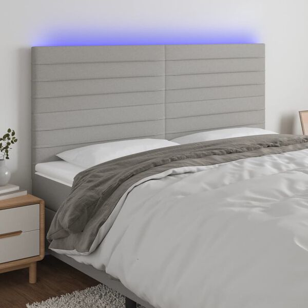 vidaXL vil&aacute;gossz&uuml;rke sz&ouml;vet LED-es fejt&aacute;mla 180x5x118/128 cm