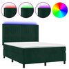 vidaXL s&ouml;t&eacute;tz&ouml;ld b&aacute;rsony rug&oacute;s &eacute;s LED-es &aacute;gy matraccal 140x190 cm