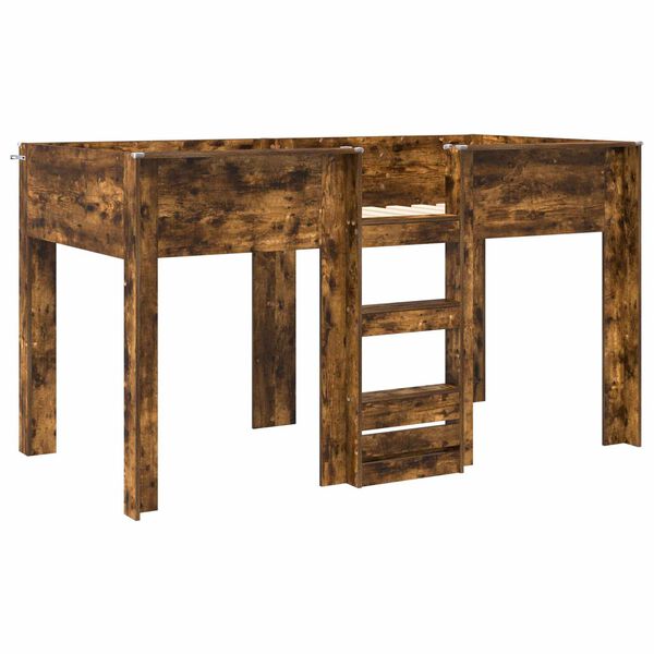 vidaXL Sz&uuml;kidő &aacute;gy matracmal F&uuml;st&ouml;lt t&ouml;lgy 100 x 200 cm Faanyag