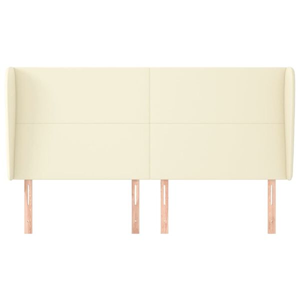 vidaXL kr&eacute;msz&iacute;nű műbőr fejt&aacute;mla sz&aacute;rnyakkal 163x23x118/128 cm