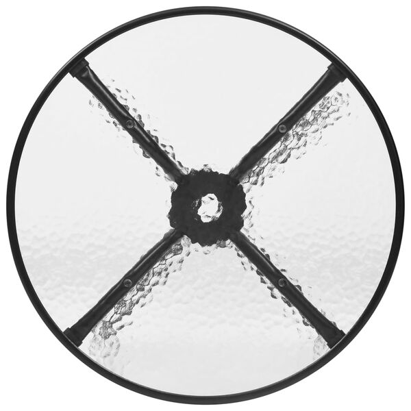 vidaXL 5 r&eacute;szes fekete kerti &eacute;tkezőgarnit&uacute;ra