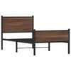 vidaXL barna tölgy színű fém ágykeret matrac nélkül 75 x 190 cm