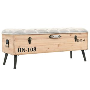 vidaXL T&aacute;rol&oacute;pad 110 cm Szil&aacute;rd Fenyő
