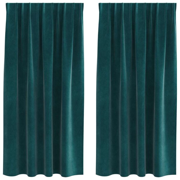 vidaXL S&ouml;t&eacute;t&iacute;tő f&uuml;gg&ouml;ny&ouml;k 2 pcs S&ouml;t&eacute;tz&ouml;ld 140 x 175 cm B&aacute;rsony