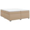 vidaXL cappuccino sz&iacute;nű műbőr rug&oacute;s &aacute;gy matraccal 200 x 200 cm