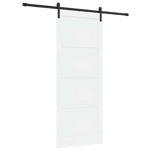 vidaXL Cs&uacute;sz&oacute;ajt&oacute; Feh&eacute;r &eacute;s fekete 93 x 232 cm T&ouml;m&ouml;r fenyő &eacute;s ac&eacute;l