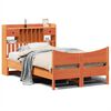 vidaXL viaszbarna t&ouml;m&ouml;r fenyőfa &aacute;gy matrac n&eacute;lk&uuml;l 120 x 190 cm