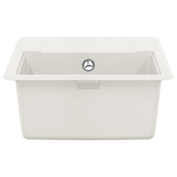 vidaXL Mosogat&oacute; Feh&eacute;r 560 x 460 mm 80% Kvarc &eacute;s 20% Gyanta