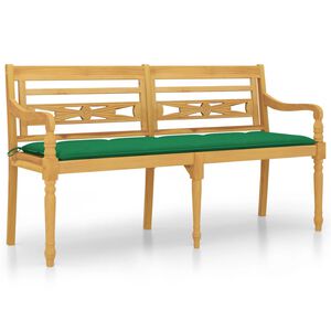 vidaXL t&ouml;m&ouml;r t&iacute;kfa Batavia pad z&ouml;ld p&aacute;rn&aacute;val 150 cm